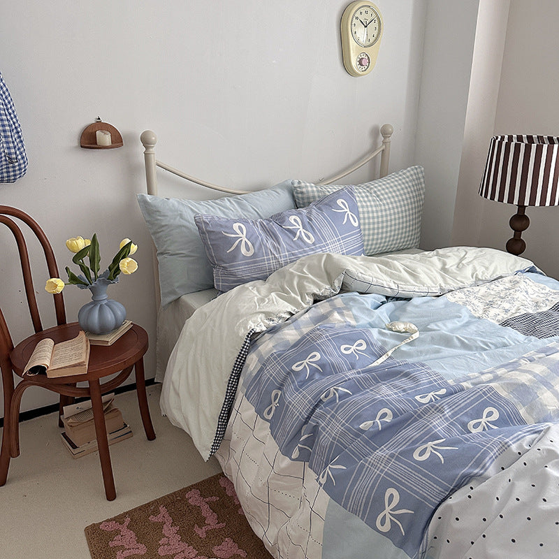 Korean Retro Floral Cotton Bedding
