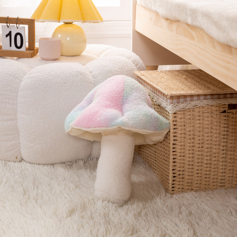 Cute Mushroom Plush Pillow for Kids Home Decor