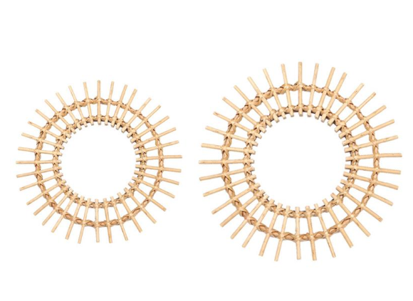 Nordic Natural Rattan Decorative Wall Mirror