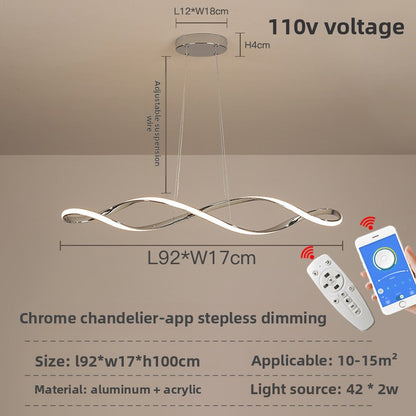 Modern LED Chandelier with Remote Control Dimming