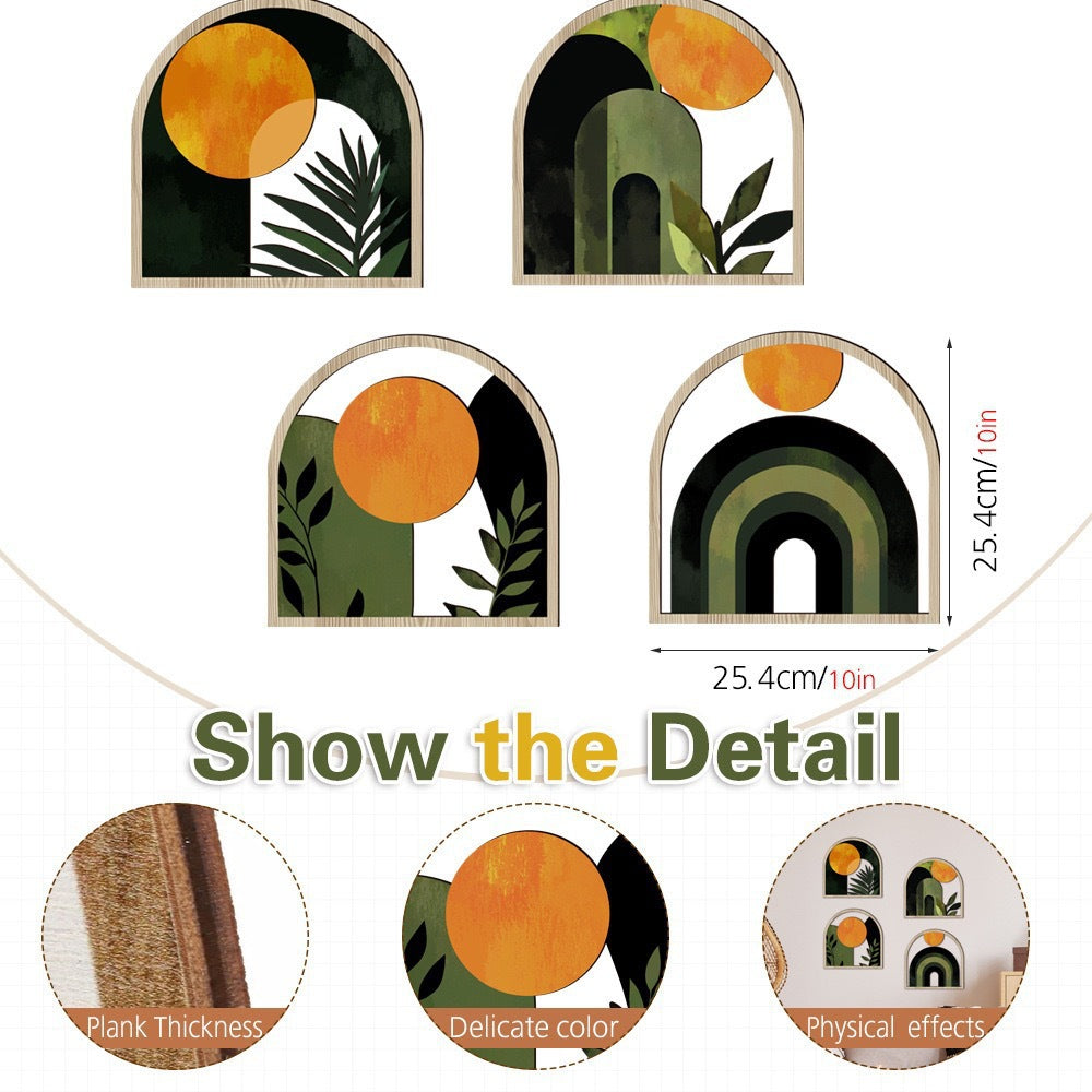 Bohemian Wooden Wall Hanging Decor Set