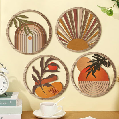 Bohemian Wooden Wall Hanging Decor Set