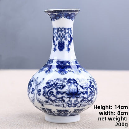 Antique Blue and White Porcelain Vase for Home Decor