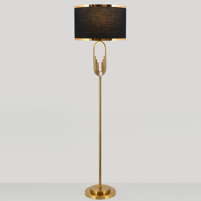 Modern Copper Floor Lamp with LED Lighting