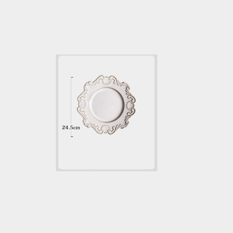 Creative Baroque European Tableware Set (Dinner Plates & Bowls)