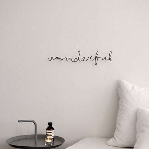 Nordic Iron Letter Wall Decor with Hooks