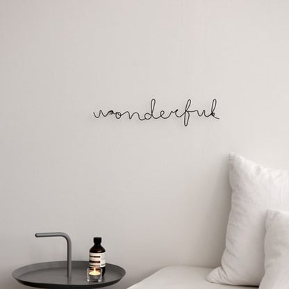 Nordic Iron Letter Wall Decor with Hooks