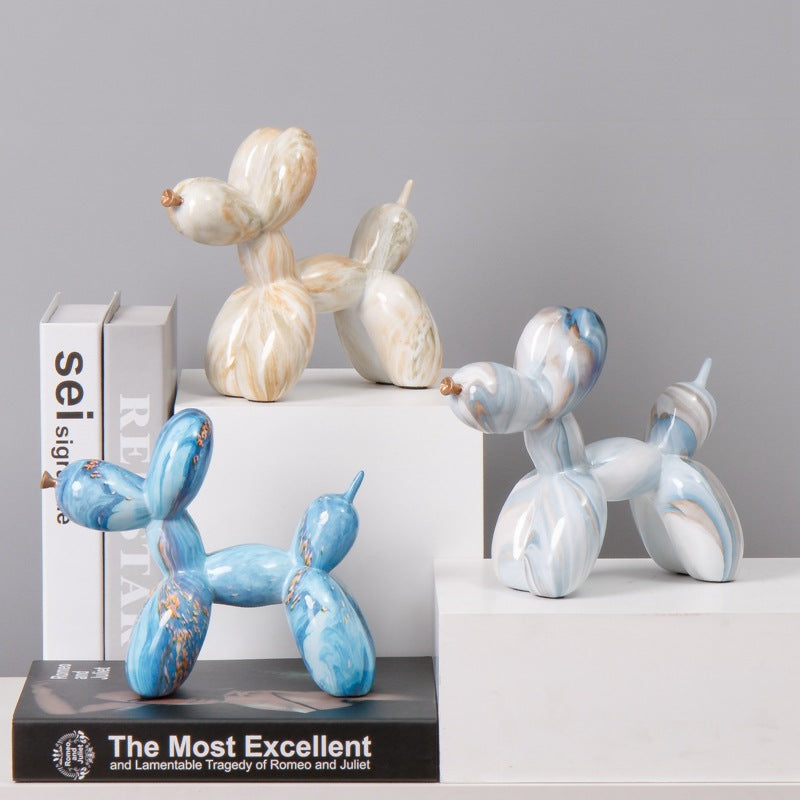 Nordic Style Artistic Resin Dog Figurine Home Decor