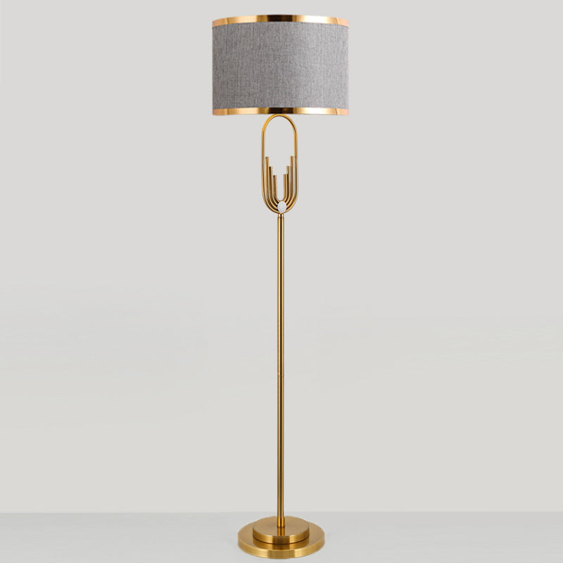 Modern Copper Floor Lamp with LED Lighting