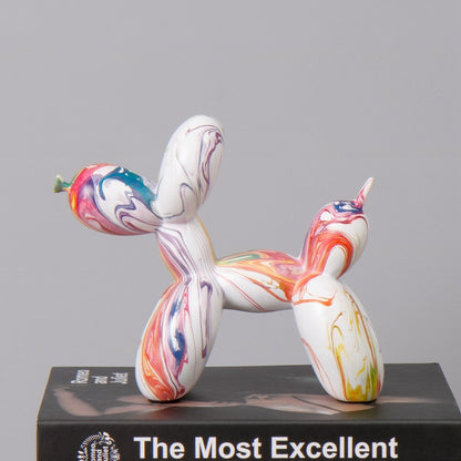 Nordic Style Artistic Resin Dog Figurine Home Decor