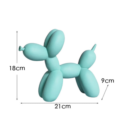 Golden Mouth Balloon Dog Resin Decor