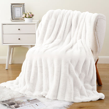 Luxury Rabbit Fur Plush Blanket