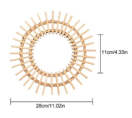 Nordic Natural Rattan Decorative Wall Mirror