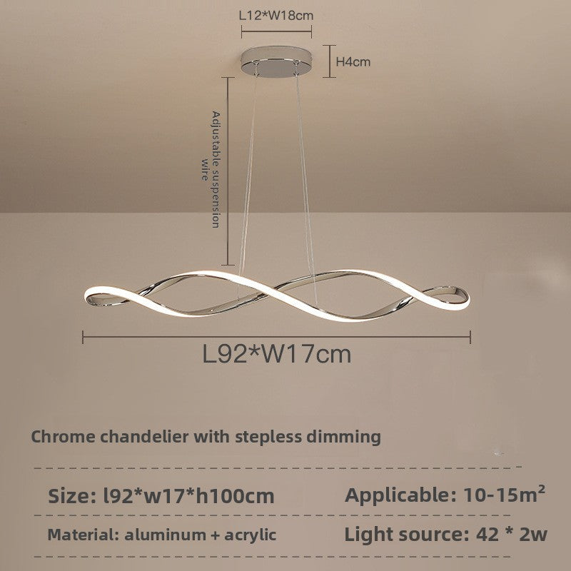 Modern LED Chandelier with Remote Control Dimming