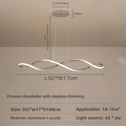 Modern LED Chandelier with Remote Control Dimming
