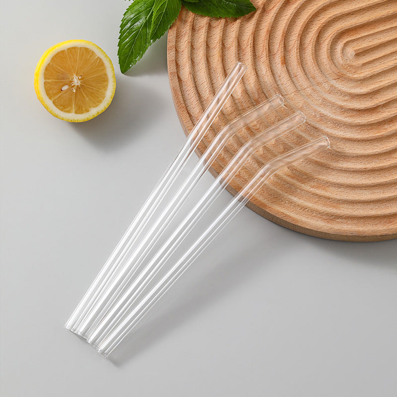 High borosilicate transparent glass straw