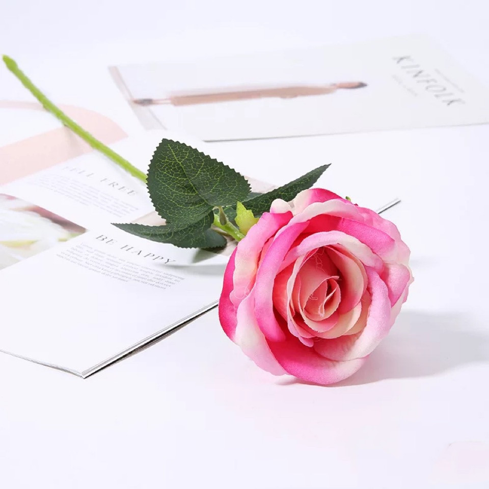 Flannel Rose Faux Flower Decor
