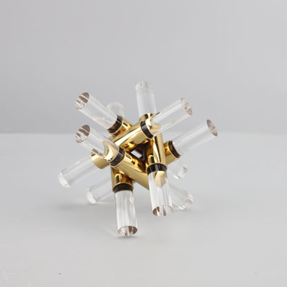 European Modern Acrylic Metal Cross Art Home Decor Ornament