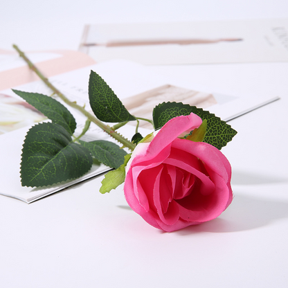 Flannel Rose Faux Flower Decor