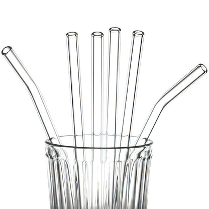 High borosilicate transparent glass straw