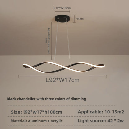 Modern LED Chandelier with Remote Control Dimming