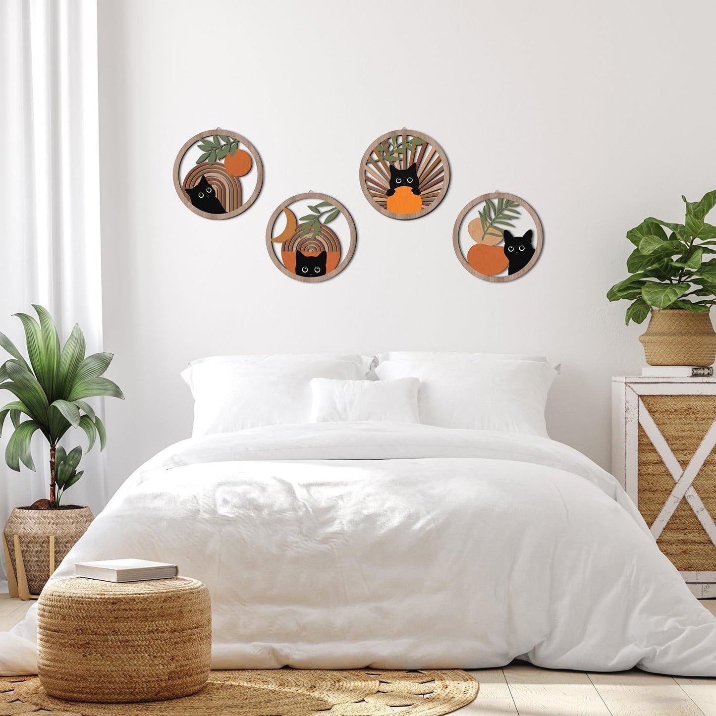 Bohemian Wooden Wall Hanging Decor Set