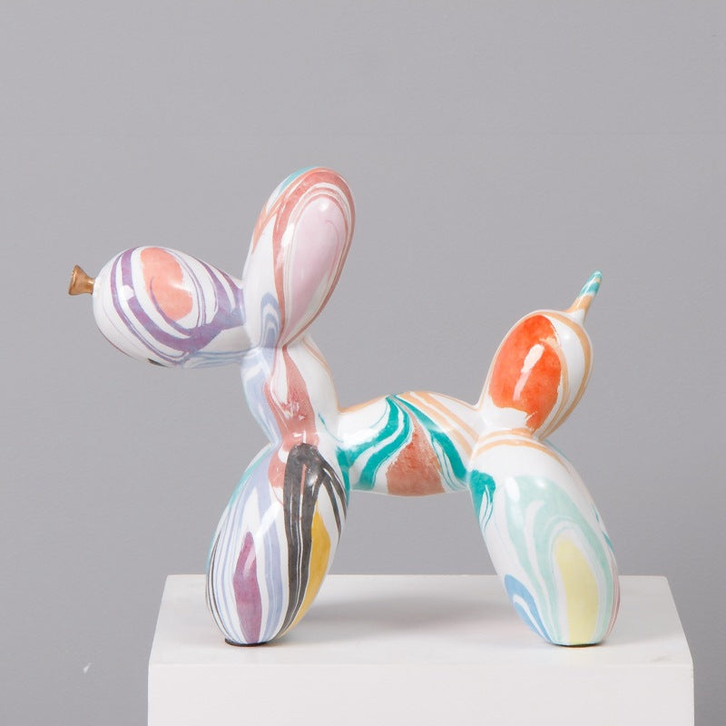 Nordic Style Artistic Resin Dog Figurine Home Decor