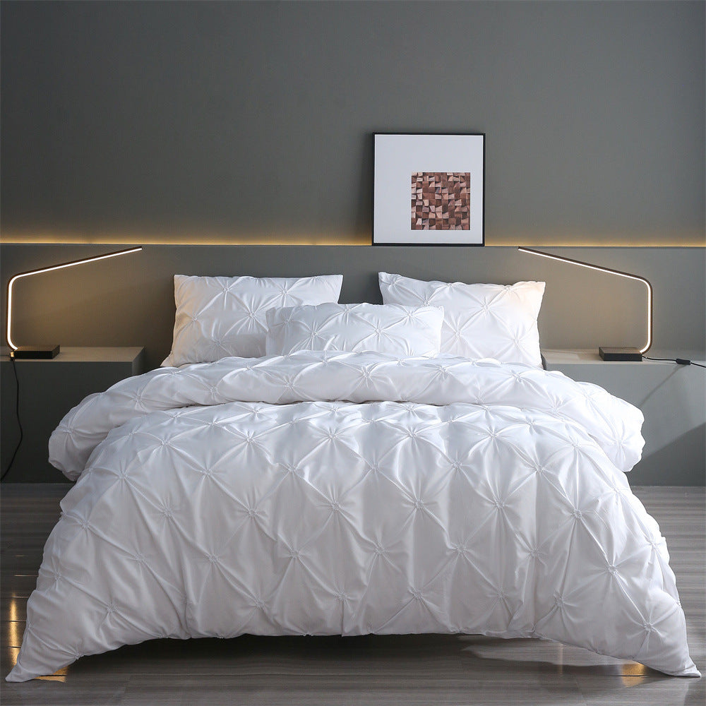 Embroidered Bedding Set Quilt Cover Pillowcase