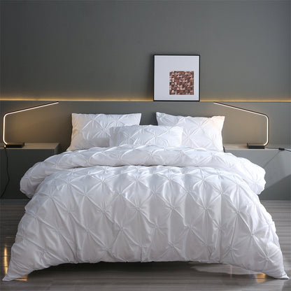 Embroidered Bedding Set Quilt Cover Pillowcase