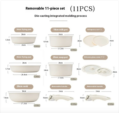 Removable Handle Non-Stick Cookware Set