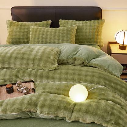 Flannel Fleece-Lined Bedding Set