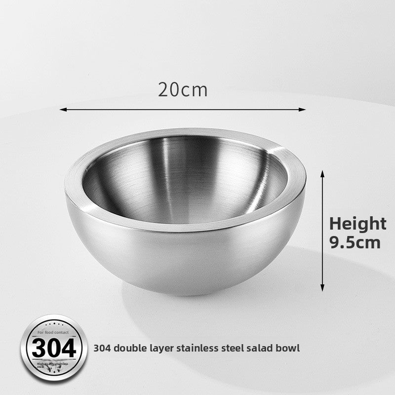 Stainless steel salad bowl