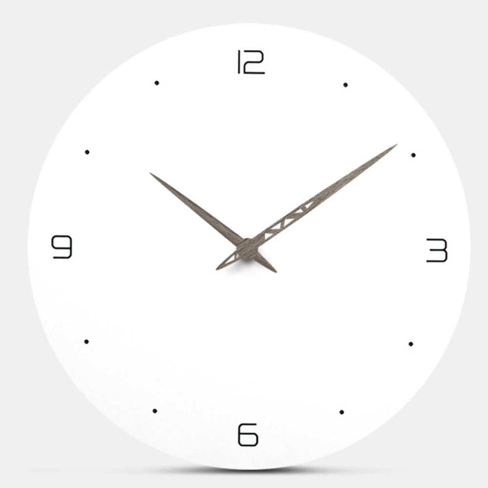 Nordic Style Wooden Wall Clock - Round Design