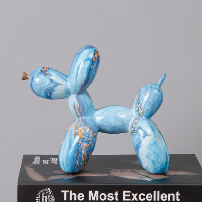 Nordic Style Artistic Resin Dog Figurine Home Decor