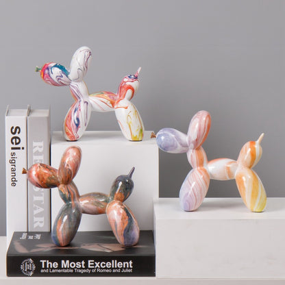 Nordic Style Artistic Resin Dog Figurine Home Decor