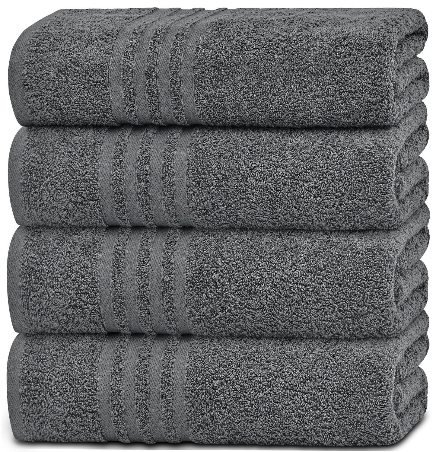 Wealuxe Grey Bath Towel Set of 4