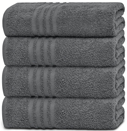 Wealuxe Grey Bath Towel Set of 4