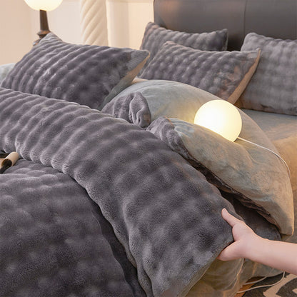 Flannel Fleece-Lined Bedding Set