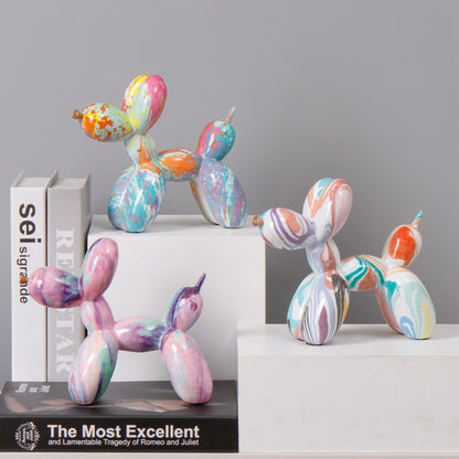 Nordic Style Artistic Resin Dog Figurine Home Decor