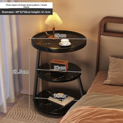 Round Multifunctional Side Table with Medieval Design
