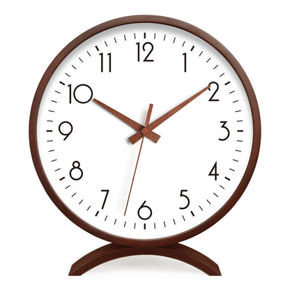 Japanese Style Solid Wood Table Clock Silent Modern Home Decor