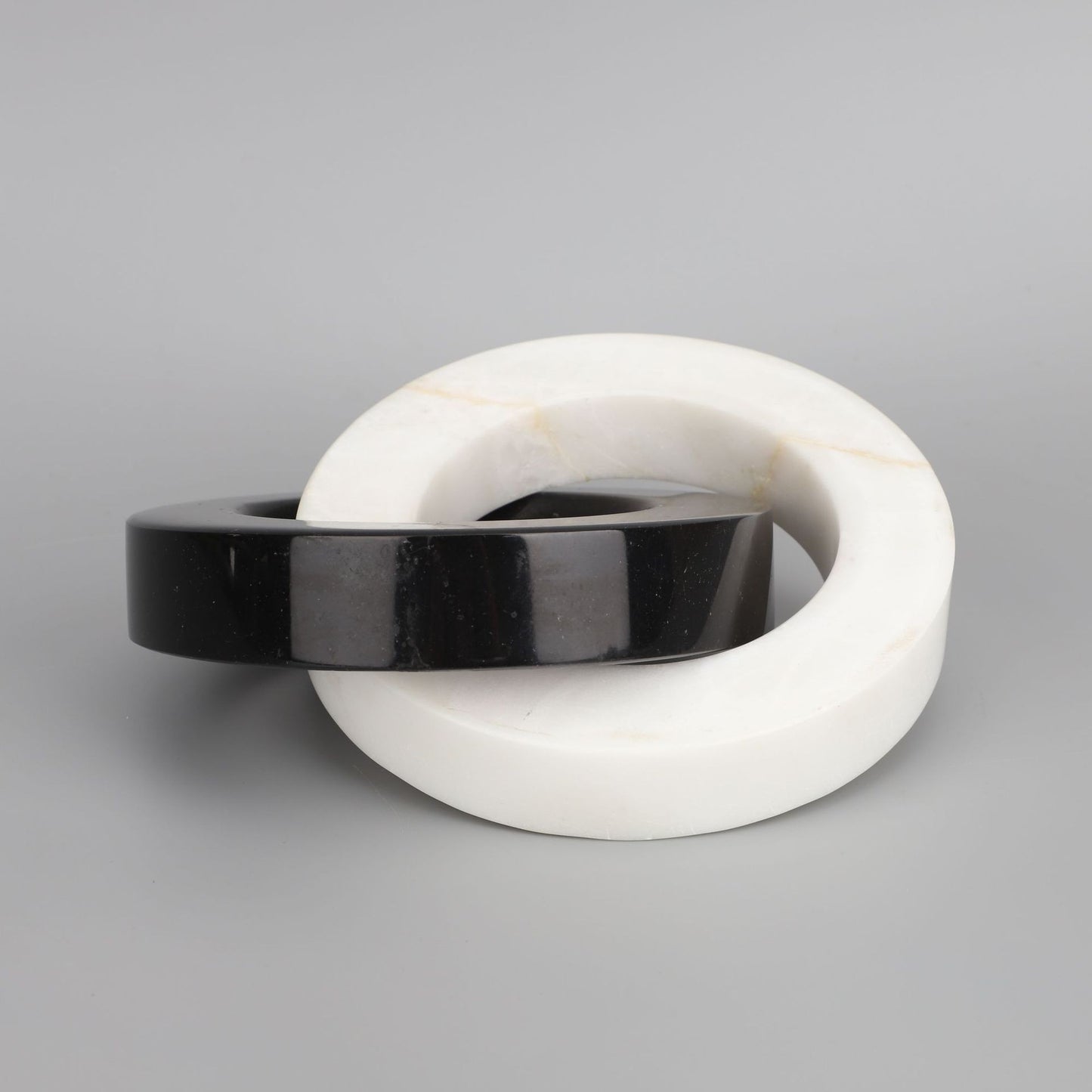 Modern Black White Marble Ring Decor