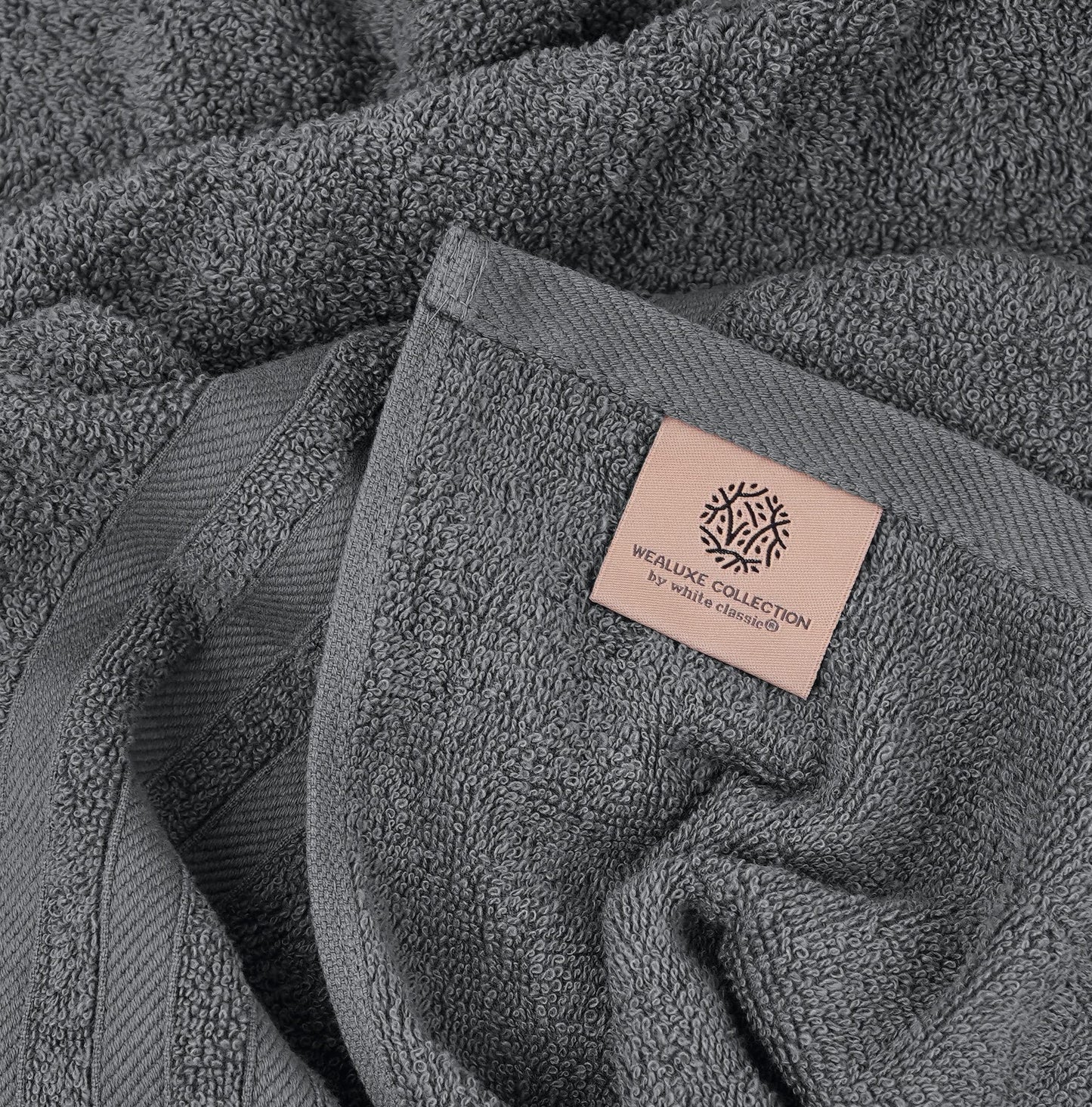 Wealuxe Grey Bath Towel Set of 4