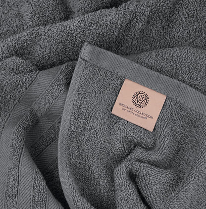 Wealuxe Grey Bath Towel Set of 4