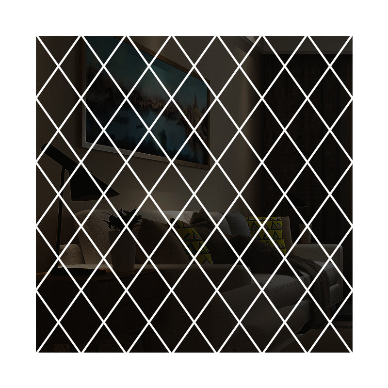 Diamond Pattern Acrylic Wall Mirror Decorative Set
