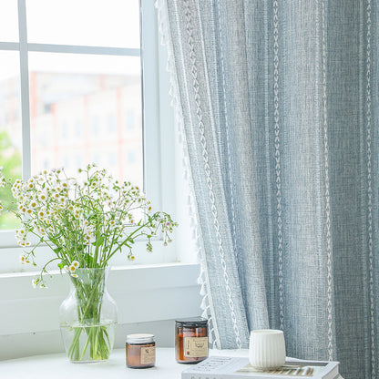 Luxe Faux Linen Semi-Blackout Curtains – Hook, Tab Top & Grommet
