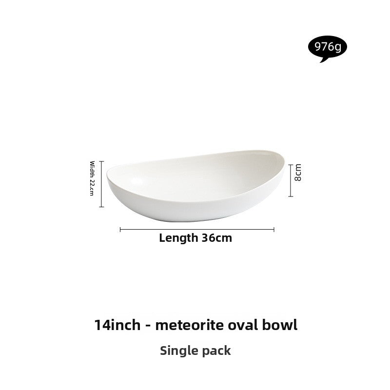 Oval Ceramic Serving Bowl