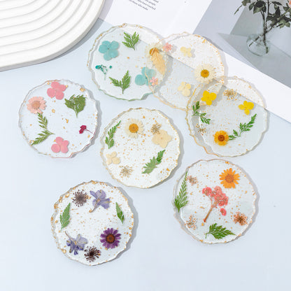 Resin Flower Coaster Heat Insulation Table Decor