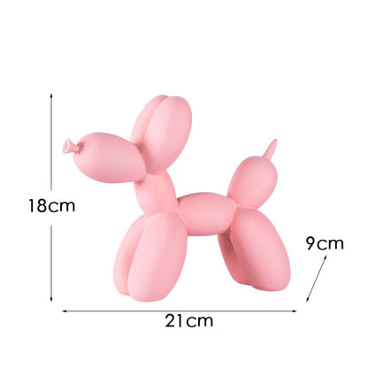 Golden Mouth Balloon Dog Resin Decor