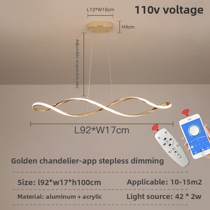Modern LED Chandelier with Remote Control Dimming